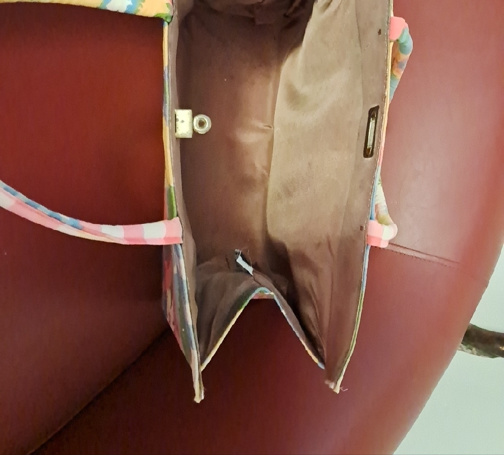 Vtg Margaret Smith Floral Patchwork Tote Bag - image 7